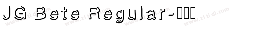 JG Bete Regular字体转换